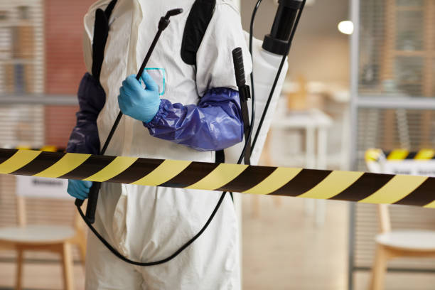 Professional Biohazard technician working in White Cloud, MI